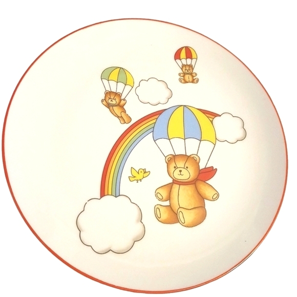 ANDREA By SADEK Collectible Tableware Tajimi Bowl Cup Plate Bear Rainbow - Picture 3 of 9
